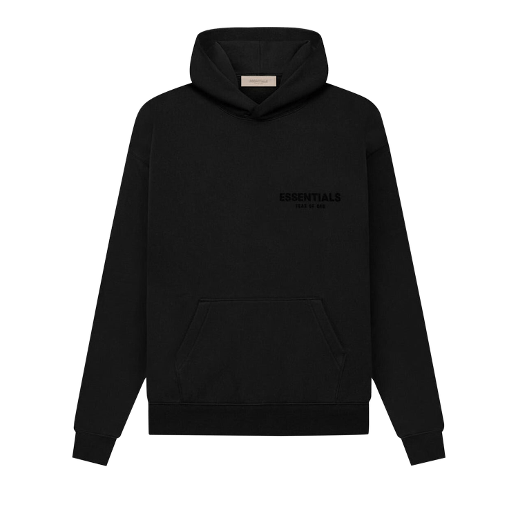 Fear Of God Essentials Pullover Hoodie Black Stretch Limo Culture Circle